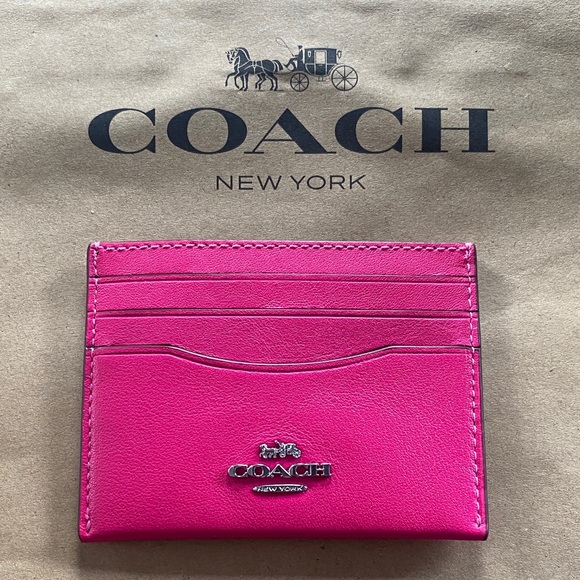 Coach Vibrant Pink Card Holder - Picture 1 of 3